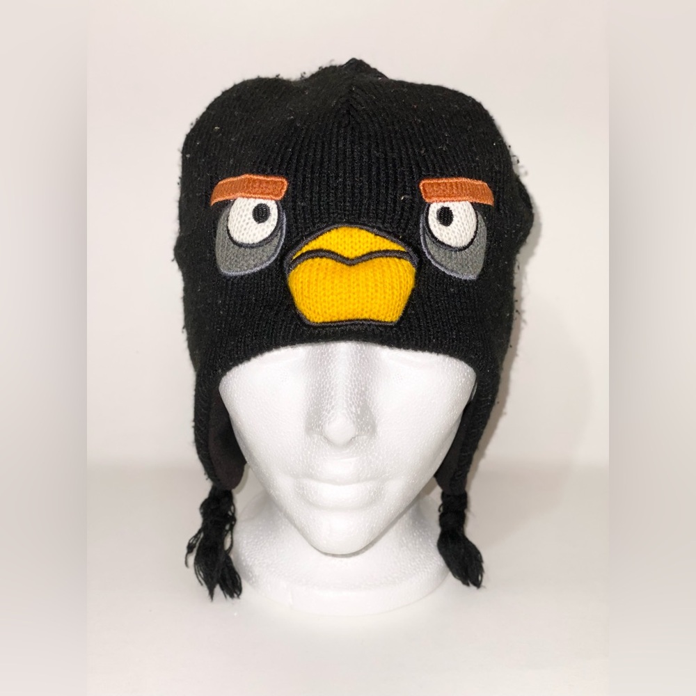 Black Angry Birds Knit Hat